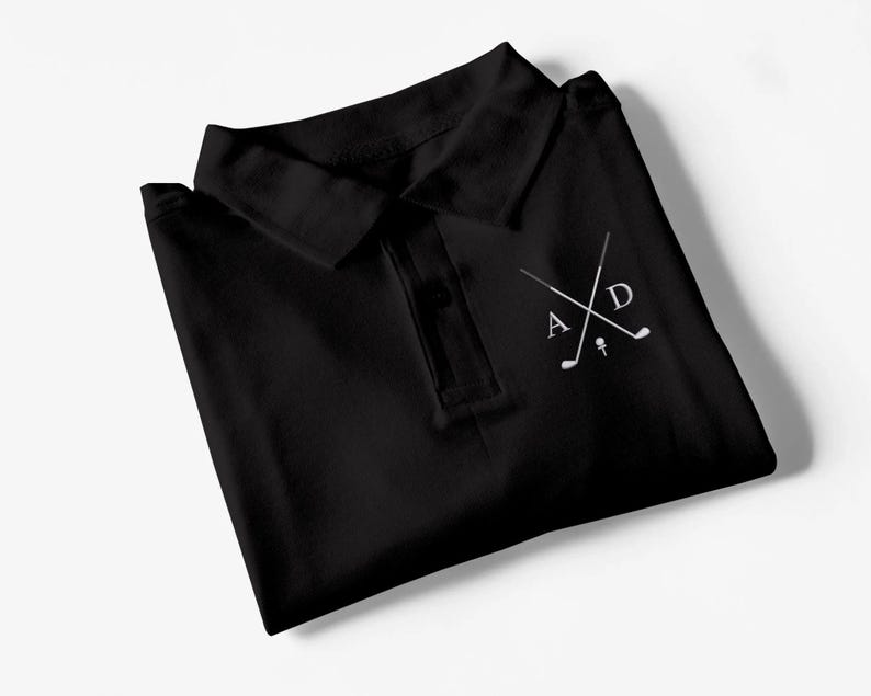 Embroidered Custom Polo Shirt, Personalised Monogrammed Golf Sports Shirt