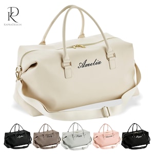 Personalisierte Name Duffle Bag, Monogramm Weekender Ledertaschen, Benutzerdefinierte Overnight Große Reisetaschen, Sporttasche für Damen, Weihnachtsgeschenke