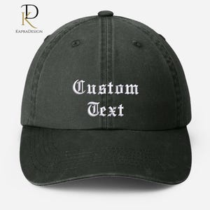 Aangepaste tekst geborduurde hoed, gepersonaliseerde baseballpet met jouw woorden, aangepaste vaderhoed cadeau, werkkleding verstelbare unisex hoed, hoed voor hem haar