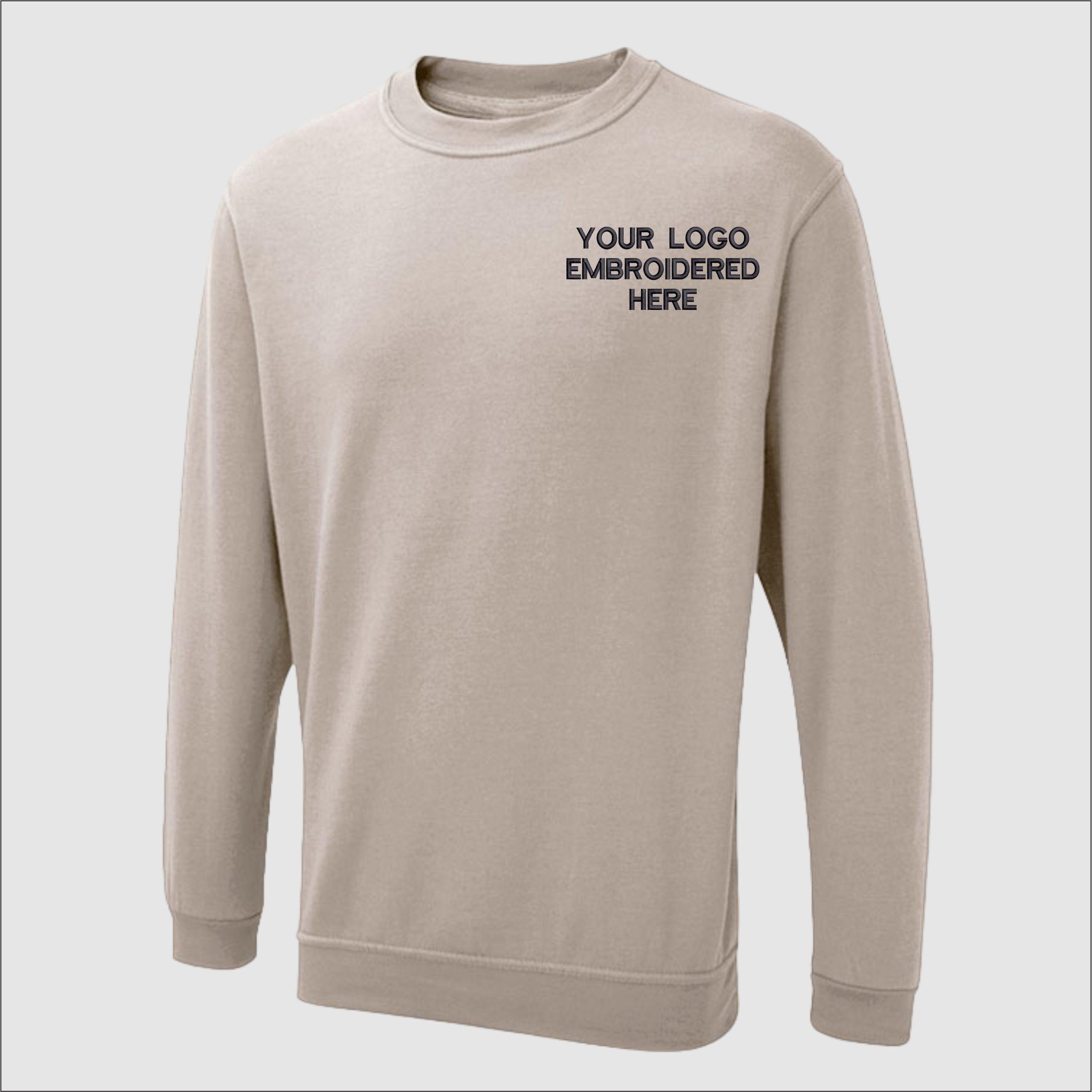 Personalised Embroidered Sweatshirt, Custom Logo/text Monogram Sweater ...
