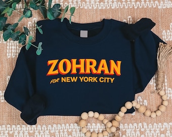 Mayor Mamdani 2025 Sweatshirt, NYC’s First Muslim Mayor, Vote Zohran, Progressive Democrats Zohran for New York City, Zohran Printed Jumpers