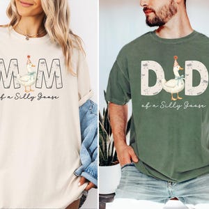 One Silly Goose 1st Birthday Shirt, Mom and Dad Silly Goose Matching Tees, Funny Family Baby Announcement Shirt, Fathers Day Gift for Him