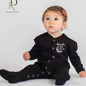 Personalisierter Baby Eid oder Ramadan Strampler, Benutzerdefinierte Islamische Baby-Outfits, Mein erster Eid Strampler, Neugeborene Muslimische Geschenke, Baby Eid Mubarak Strampelanzug®