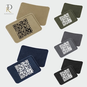 Personalised QR Code Patch, Scannable Social Media QR Codes Patches, Custom Printed Graphics Sign Patch, Websites or Songs QR Code Patches