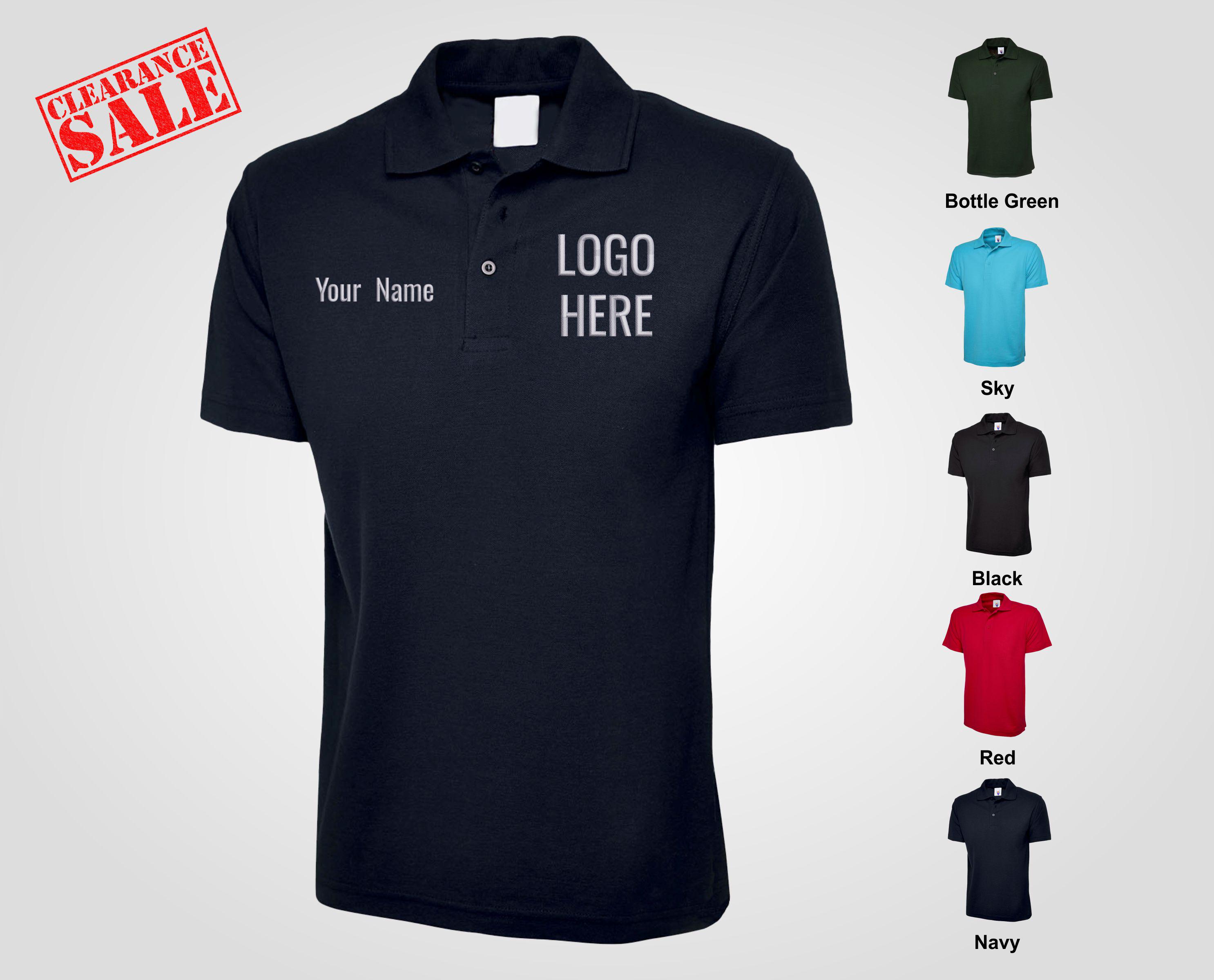 Personalised logo polo shirts hotsell