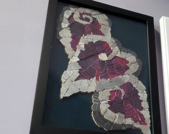 Rex Begonia 2 - Wood Mosaic Art