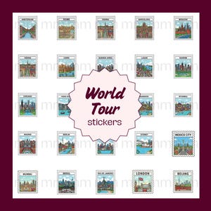 Cute Digital Sticker Sheet City Goodnotes digital stickers pack digital planner stickers digital stickers PNG printable stickers