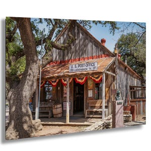 Luckenbach Texas Post Office: Fine Art Print on Premium Photo Paper or Ready-to-Hang Canvas, Acrylic, or Metal