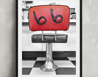 Route 66 Diner Photo Print | Retro Kitchen Wall Art & Nostalgic Restaurant Decor