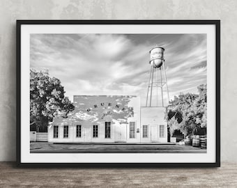 Gruene Hall Black and White Photo Print: Texas Hill Country Wall Art Decor