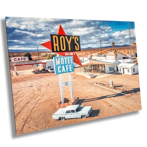 Roy&#39;s Motel Cafe: Vintage Route 66 Photo Print - Amboy, California Art on Paper, Canvas, Acrylic & Metal Decor