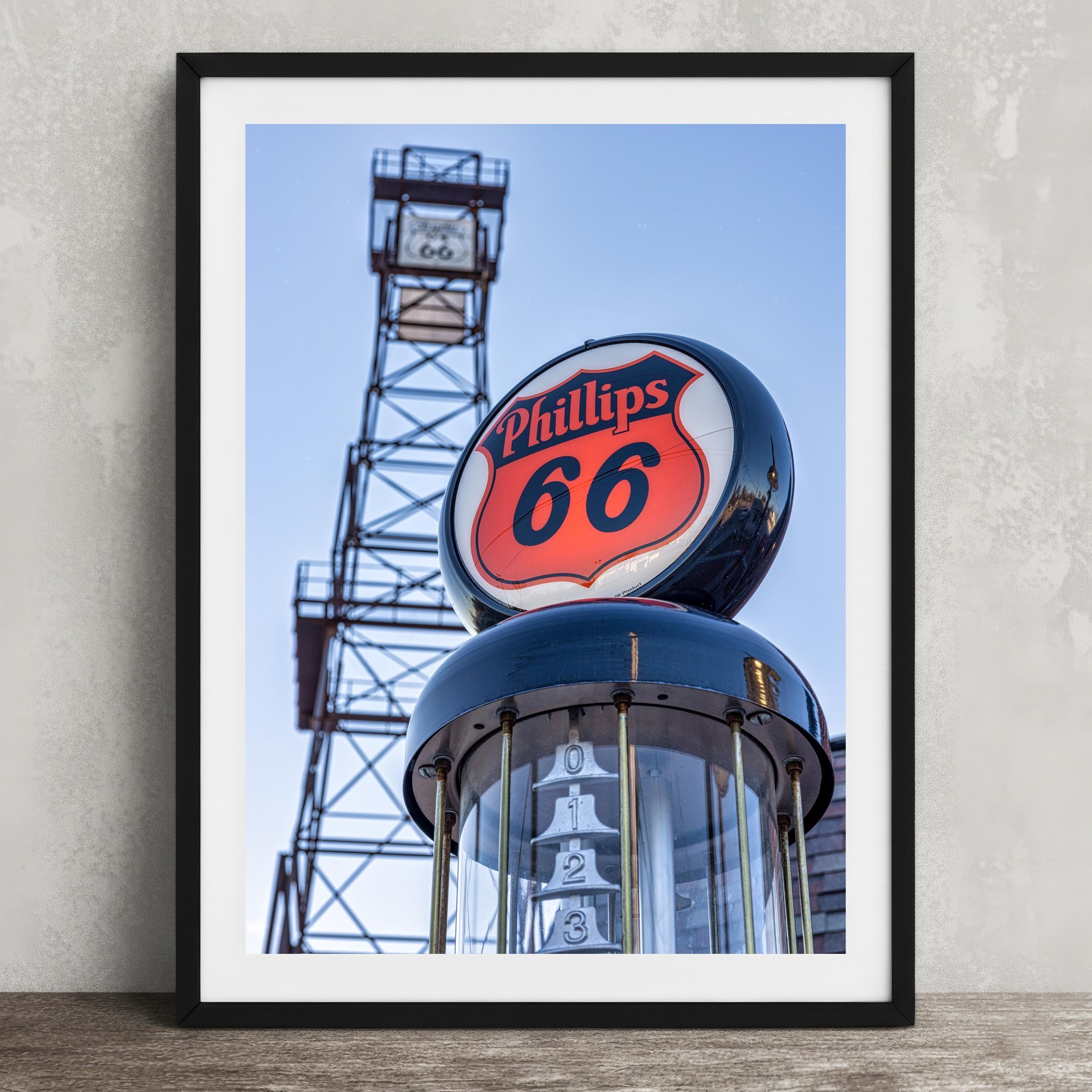 Phillips 66 Gas Pump Print: Vintage Route 66 Tulsa Wall Art