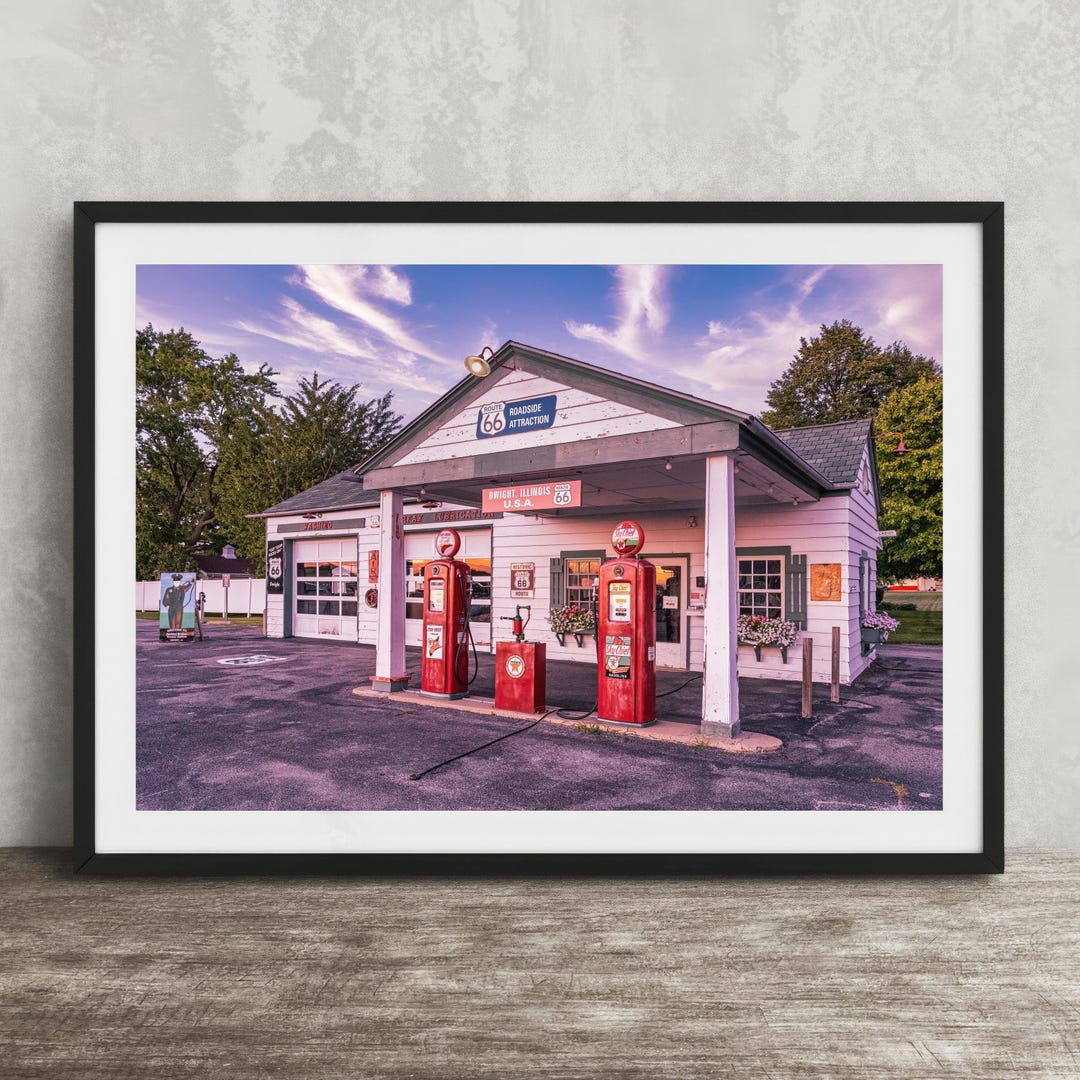 Route 66 Texaco Gas Station Photo: Vintage Americana Wall Art - Etsy