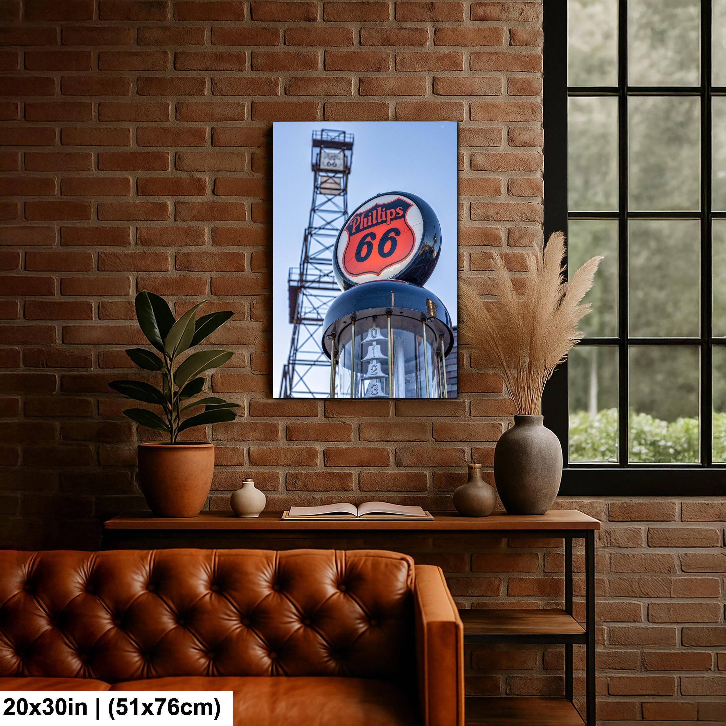 Phillips 66 Gas Pump Print: Vintage Route 66 Tulsa Wall Art