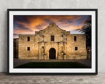 The Alamo Photo Print: Texas Independence Wall Art, San Antonio Sunset Home Decor