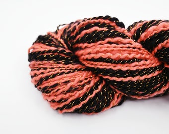 Wool Spiral Art Yarn- Halloween Sparkle