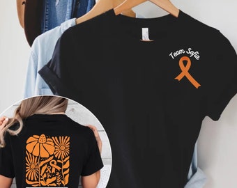 Custom Name Leukemia Awareness Shirt Sweatshirt, I Wear Orange For Leukemia Awareness, Orange Ribbon Shirt Sweatshirt Cancer Survivor Gift