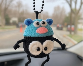 Handmade Crochet Car Charm Ghost And Pumpkin Car Charm, Crochet Ghost Car Hanging, Ghost Car Charm, Halloween Car Accessory, Halloween Gift