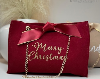 Personalized Name Gift Bags, Velvet Ribbon Tie Rope Gift Bags Thank You Gift Bags Birthday Gift Bags Wedding Gift Bags, Bridesmaid Gift Bags