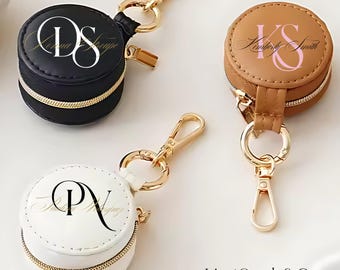 Mini Gym Ring Holder Travel Jewelry Box,Leather Ring Holder, Gift Travel Jewelry Case Keychain Ring Holder Bridesmaid Gift Wedding Gift
