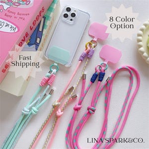 Crossbody Phone Lanyard Strap with Connector Handmade Phone Lanyard with universal phone connecting pad Robe Phone Strap Phone Lanyard Cute