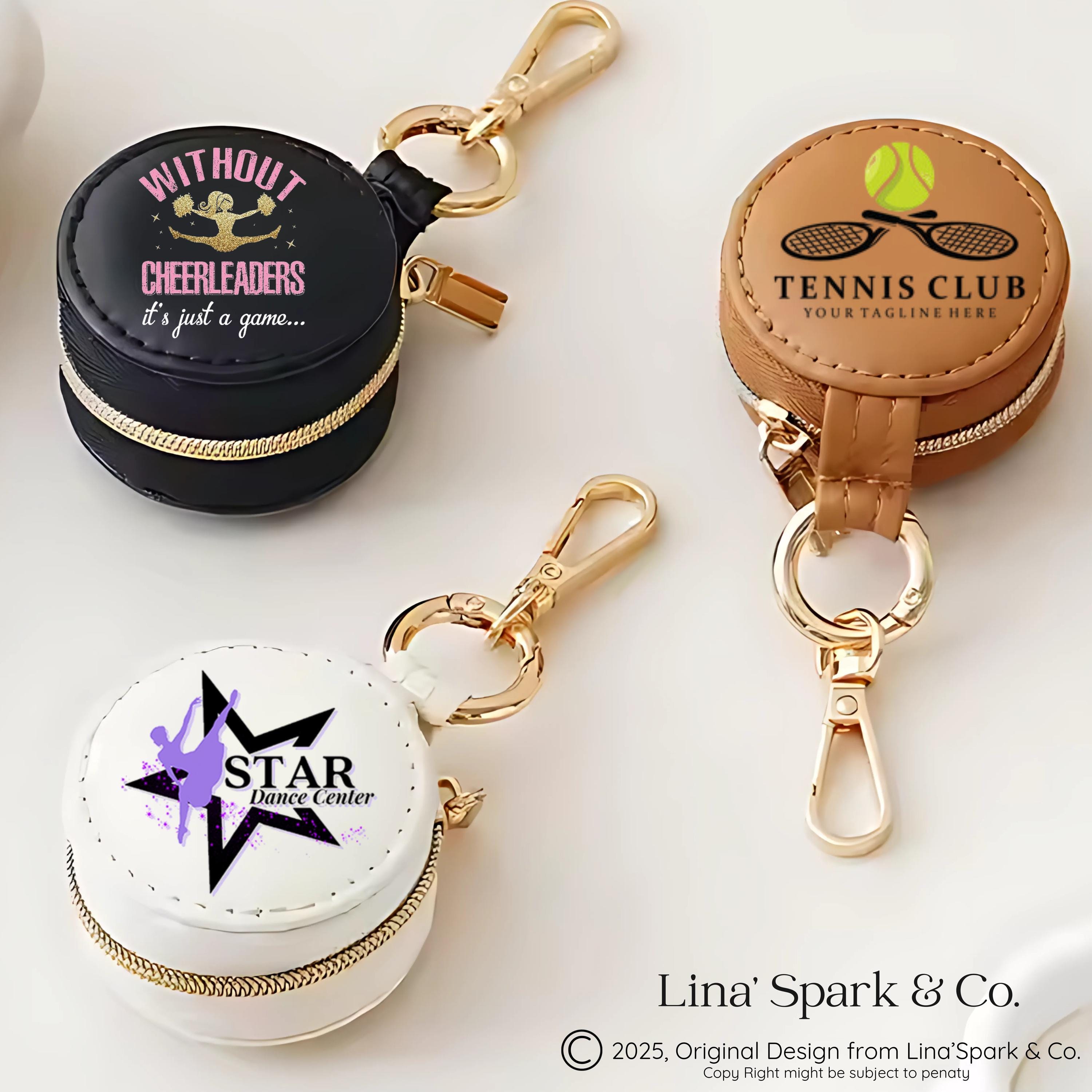 Mini Gym Ring Holder, Leather Ring Holder, Gift Travel Jewelry Case Keychain Ring Holder Bridesmaid Gift Wedding Gift, Custom Logo, Custom
