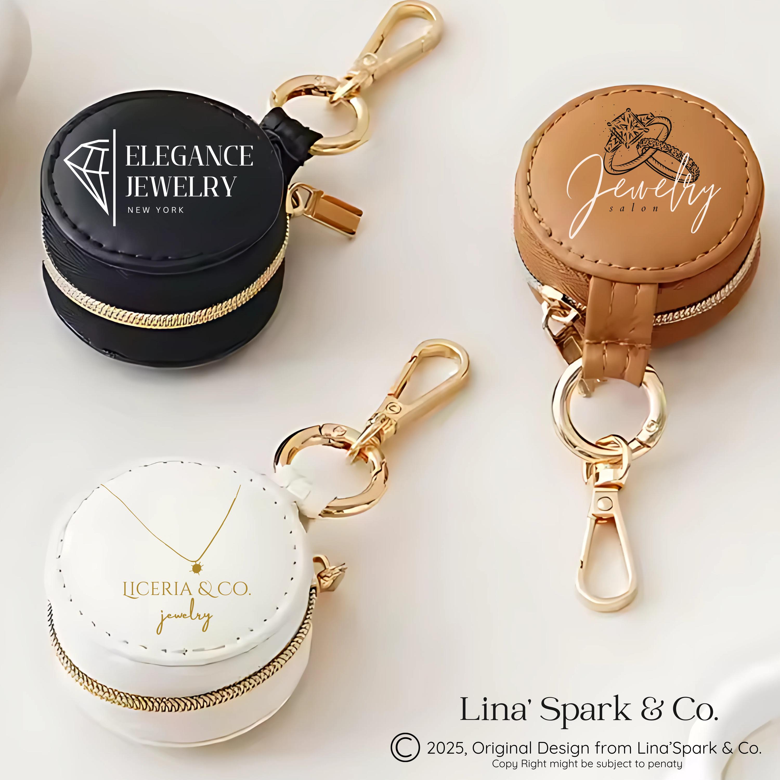 Mini Gym Ring Holder, Leather Ring Holder, Gift Travel Jewelry Case Keychain Ring Holder Bridesmaid Gift Wedding Gift, Custom Logo, Custom