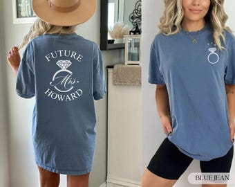 Future Mrs Tshirt, Engaged Shirt, Trendy Comfort Colors Pocket Shirt, Engagement Gift, Custom Future Mrs. T-Shirt, Fiancee Shirt