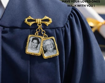 Custom Graduation Tassel Photo Charm with Angel Wings, Memorial Graduation Gift For Her, Memorial Graduation Gift For Him BSN MSN 2026-2027