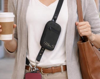 Teacher Cross Body Strap Custom  Badge Holder Cell Phone sling Cross body phone strap accessories Personalized iPhone Android  Card Holder
