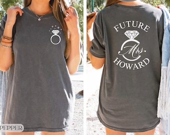 In My Engaged Era Shirt, Engaged Shirt, Trendy Comfort Colors Pocket Shirt, Engagement Gift, Custom Future Mrs. T-Shirt, Fiancee Shirt, Gift