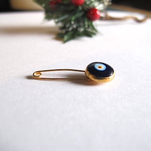 Gold Tone Evil eye Pin image 1