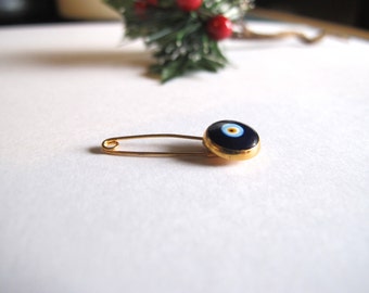 Gold Tone Evil eye Pin