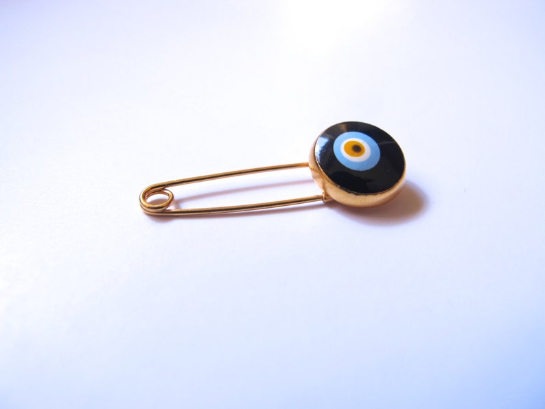 Gold Tone Evil eye Pin image 2