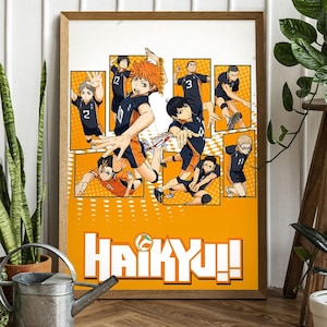 Haikyuu Poster, Haikyuu Anime Wand Poster Druck, Shoyo Hinata Wand Kunst Poster, Team Karasuno Wand Dekor Poster, Anime Liebhaber Fantasy Geschenke