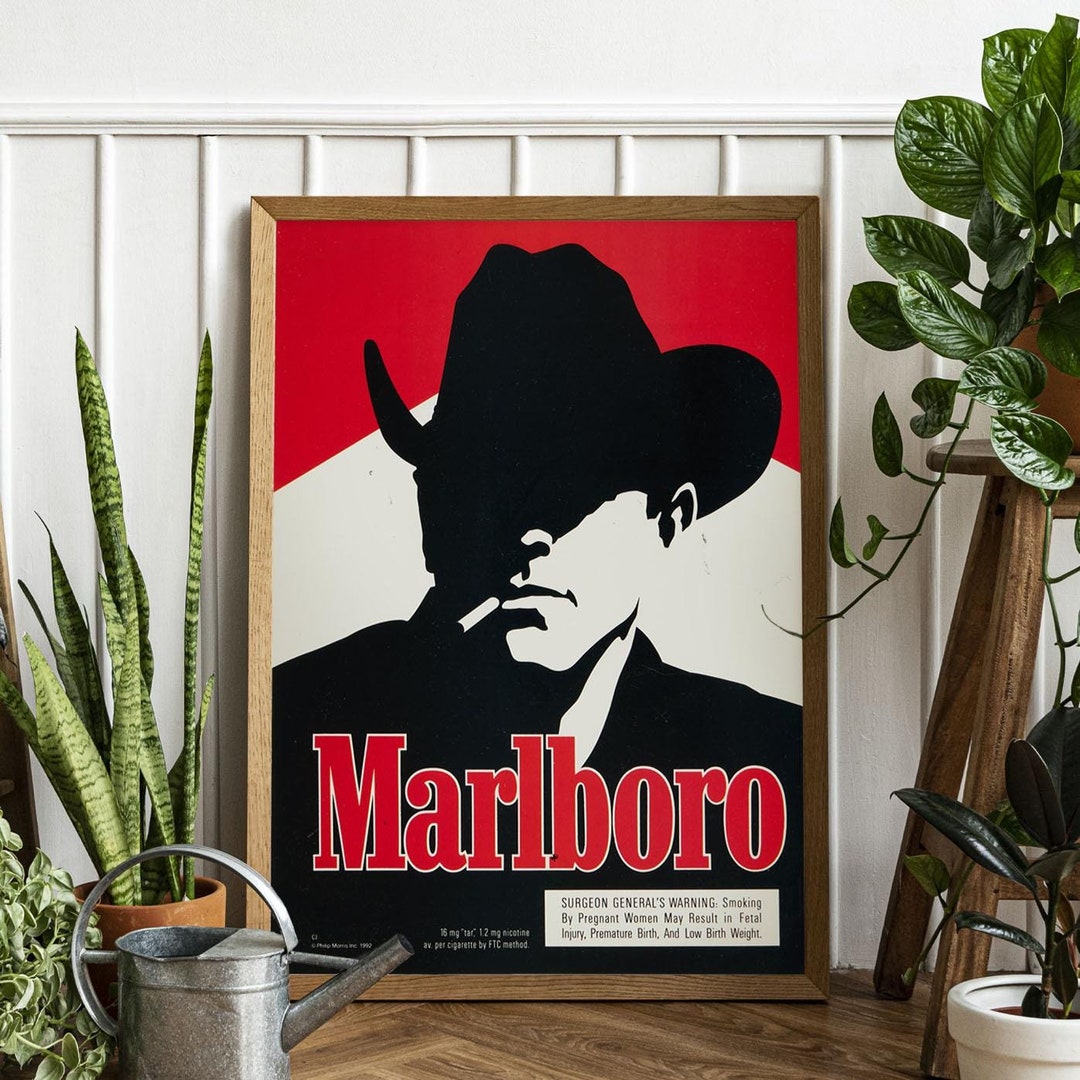 Marlboro Man Marlboro Vintage Poster Marlboro Cigar Marlboro Retro Wall ...
