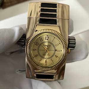 Windproof Lighter Retro Watch Bezel Jet flame Torch, Gadget Gifts For Mum Cyberpunk Elegant Lighters BBQ Outdoor Candle Camping Blow Torch
