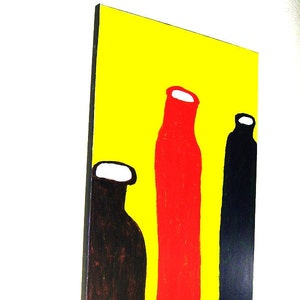 Acrylic Painting, on Canvas, Modern, Original Painting , Wall Art, Contemporary Art, Bottles image 5