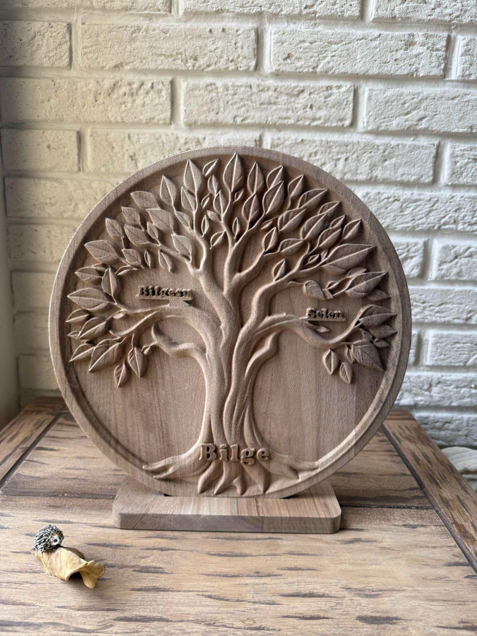 Rustic Family Tree Sign Personalized Tree of Life Tabletop Art – Custom Wooden Family Name Sign ...