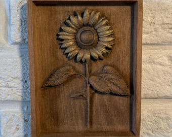 Décoration murale tournesol – Cadeau pour maman, Décoration florale rustique en bois, Décoration murale style ferme