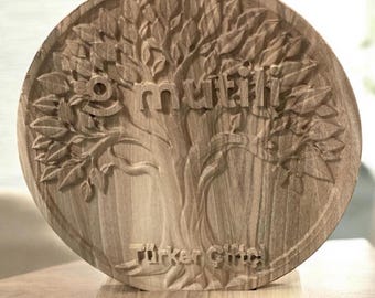 Arbre de vie personnalisé en bois de noyer, cadeau d'entreprise