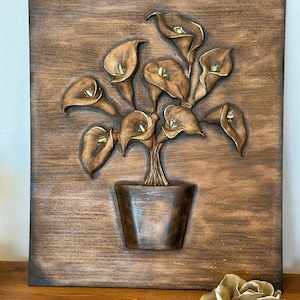 Calla leliebloem-handgemaakte houtkunst-romantisch cadeau