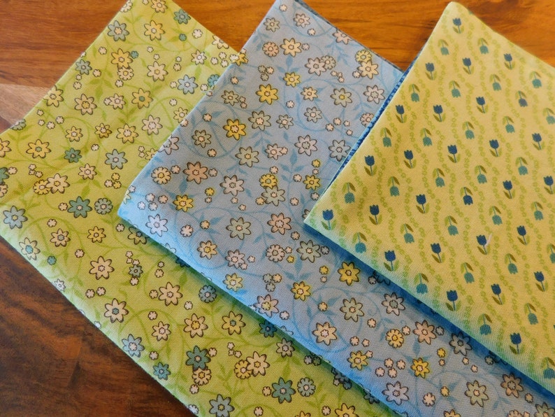 Set of 8 double-sided napkins---perfect size for casual meals---modern farmhouse with mix not match look in colorful mid-century designs