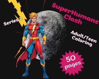 SuperHumans Clash Coloring Pages: Series 2, 50 Pages (Digital Download)