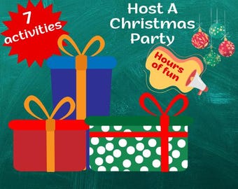 Host a Christmas Party Resources Activities Games Digital  instant download