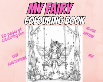 Fairy Coloring Book: 20 Page Princess Illustrations (PDF)