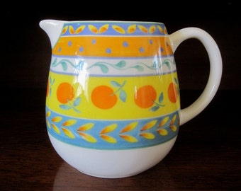 FURIO, Portugal. Creamer/Syrup pourer with Oranges. Cheerful colors. Vintage.