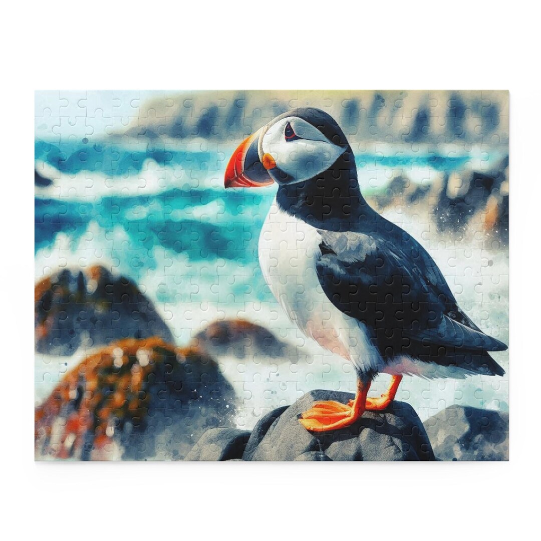NEW Puffin Rock Puzzle Wildlife Sea Shore Seabird Jigsaw Adults Older ...