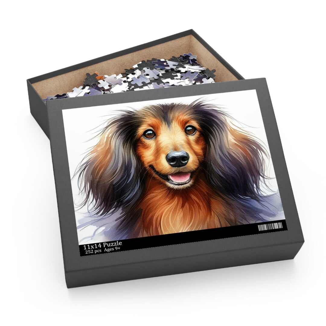 NEW Long Haired Dachshund Puzzle Sausage Dog Dachsies Love Doggie Dogs ...