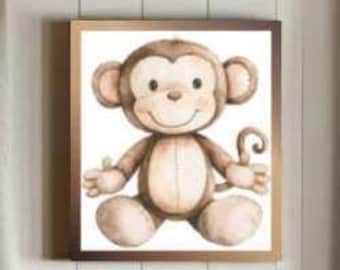 Knuffelaap Kruissteekpatroon PDF-bestanden Symbolen/kleuren/gemengd met volledige garenlijst EXCLUSIEF! Leuk speelgoed Kinderkamer Naaien Knutselen